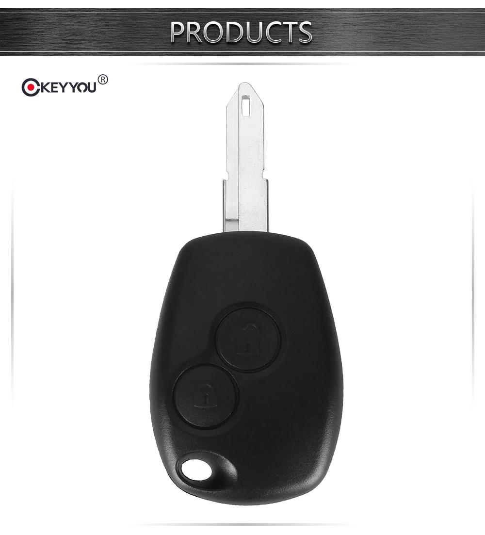 KEYYOU 10x Новая замена 2 кнопки дистанционного ключа оболочки чехол для Renault Duster Logan Fluence Clio