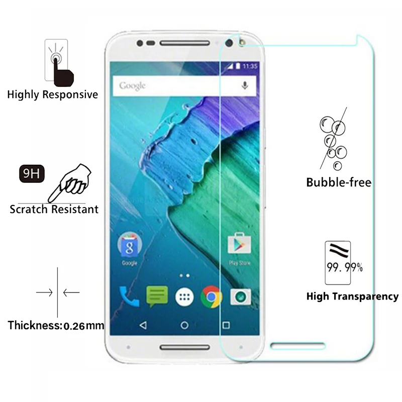 2.5D Закаленное стекло для Motorola Moto X Pure Style 9H Высококачественная Взрывозащищенная