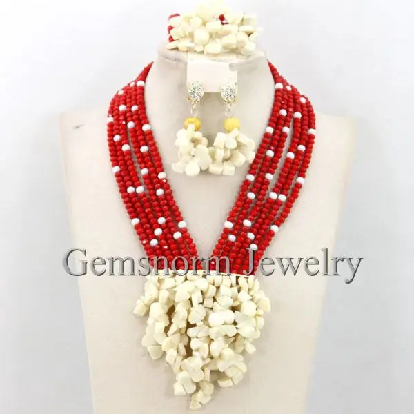 Новый нигерийский Свадебный комплект ювелирных украшений с африканскими