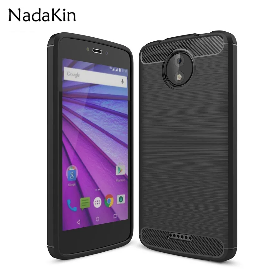 Luxury Soft TPU Silicone Brushed Carbon Fiber Texture Phone Case Cover for Moto G4 G5 G5S G6 C Plus Play M Z Z2 Force X4 |