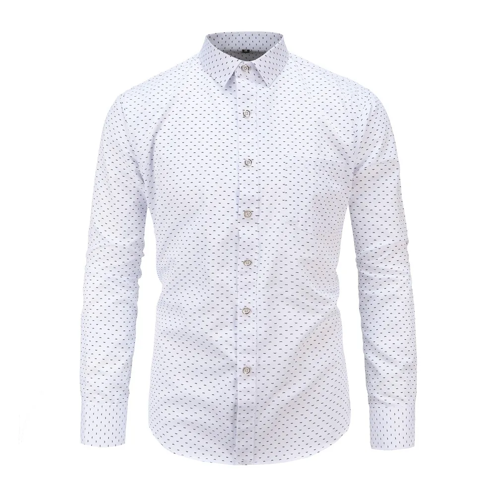 Dioufond осенние мужские Рубашки повседневные Новые поступления Camisetas манга Larga Hombre