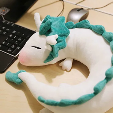 Dragon Haku U-Shape Neck Pillow Away Anime Spirited Plush Toy Doll Relax Travel | Тематическая одежда и униформа