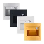 Внутренний светодиодный светильник для лестницы, 1,5 Вт, инфракрасный датчик движения, светильник дукционная лампа для человеческого тела, утопленная настенная лампа для ступеней