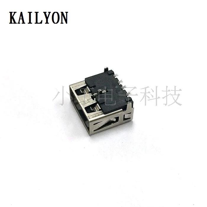 

100pcs USBA Type 90 degree patch, short body, short foot, flat mouth, 3 feet fixed, USB imported mother seat,