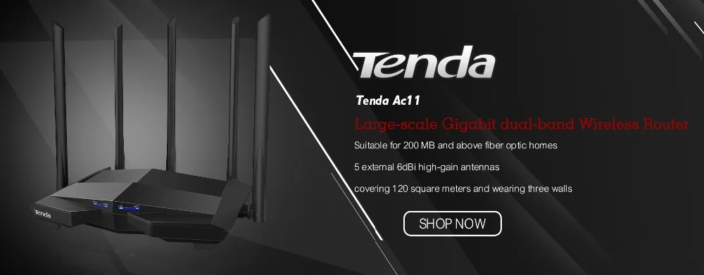 Tenda AC7 Беспроводные Wi-Fi роутеры 11AC 2,4 ГГц/5,0 ГГц Wi-Fi ретранслятор 1* WAN+ 3* LAN порты 5* 6dbi антенны с высоким коэффициентом усиления умное управление приложением