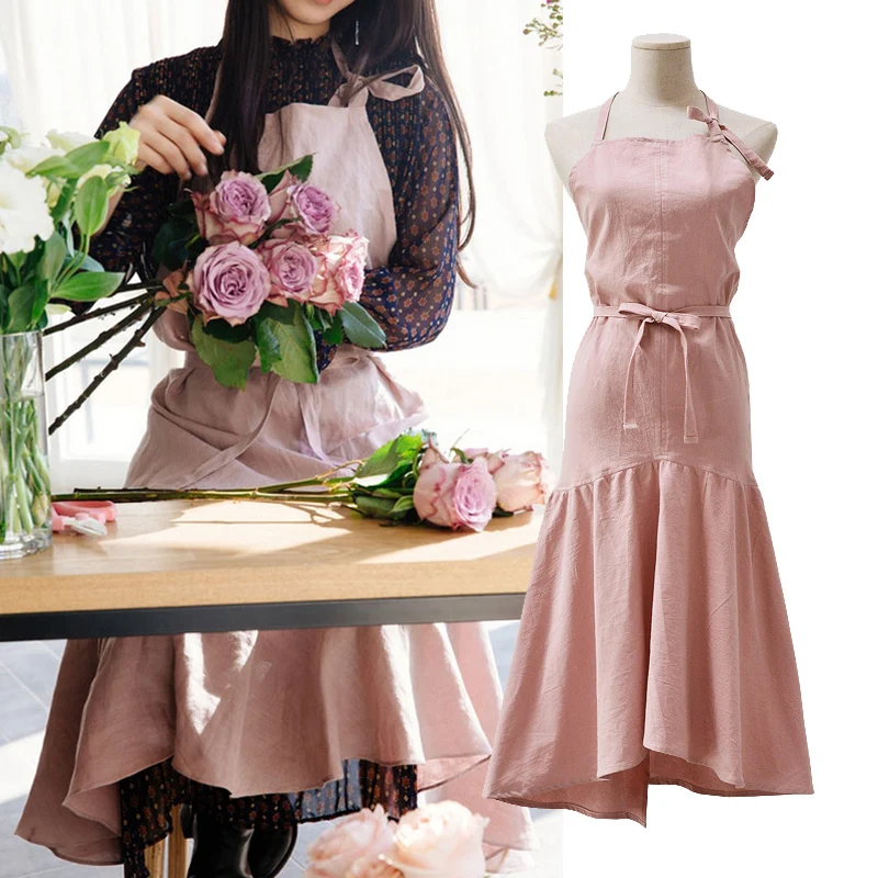 

Kitchen aprons for woman fashion Fishtail skirt apron Commercial Restaurant Home Bib delantal cocina Coverall Cleaning Aprons