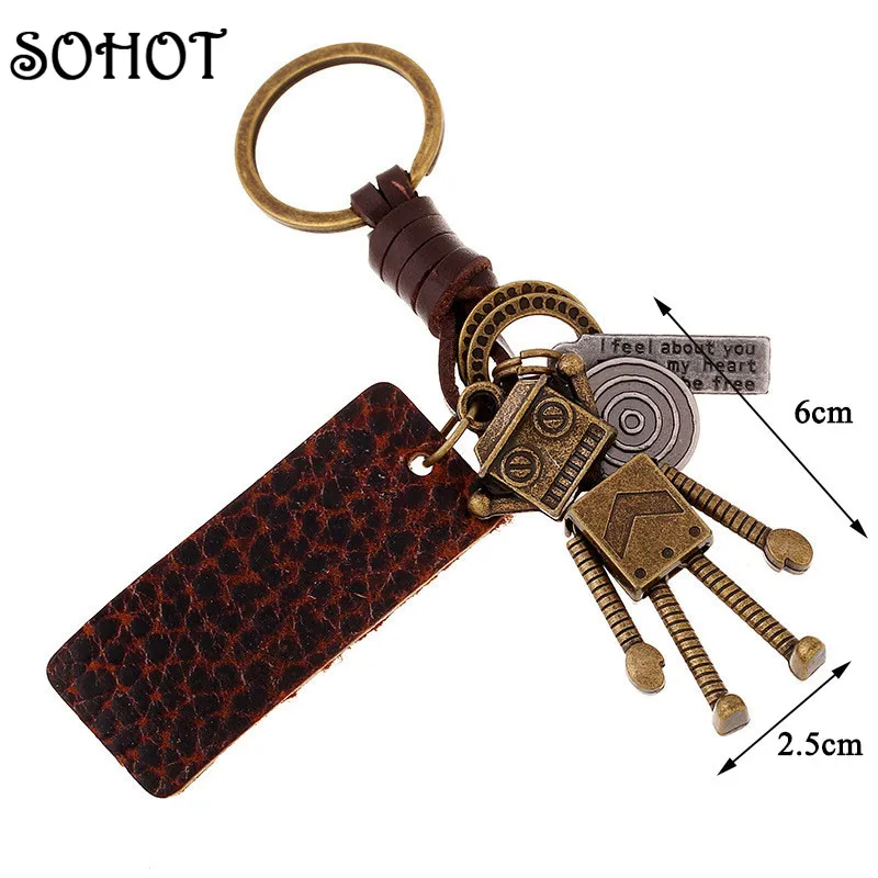 SOHOT модный винтажный брелок-робот в стиле рок подвеска для сумок брелок ключей