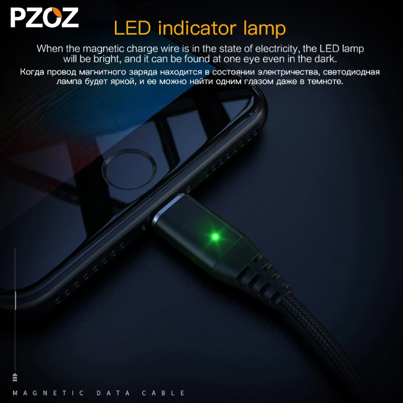 PZOZ Usb type c Магнитный кабель C адаптер зарядное устройство для samsung S9 xiaomi redmi note 7