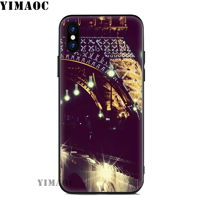YIMAOC Eiffel Tower Paris Soft Silicone Case for iPhone 11 Pro Xr Xs Max X or 10 8 7 6 6S Plus 5 5S SE Cover |