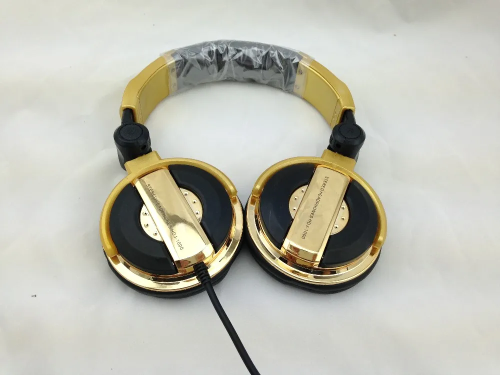 DJ наушники большой fone de ouvido шумоизоляция ecouteur профессиональный мониторинг шлем Аудио Золотой oordopjes Проводная гарнитура