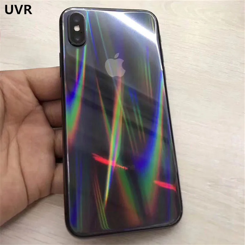 Модные лазерные прозрачные наклейки для задней панели телефона iPhone 7 8 Plus X XS Max XR