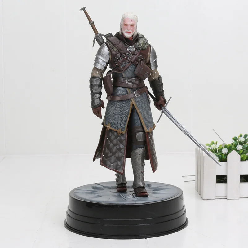 no box white hair 9-25 см Дикая Охота гералт Цири фигура гералт ривии Грандмастер ПВХ Фигурки экшн и игрушка Коллекция игрушек подарки - Цвет: no box white hair