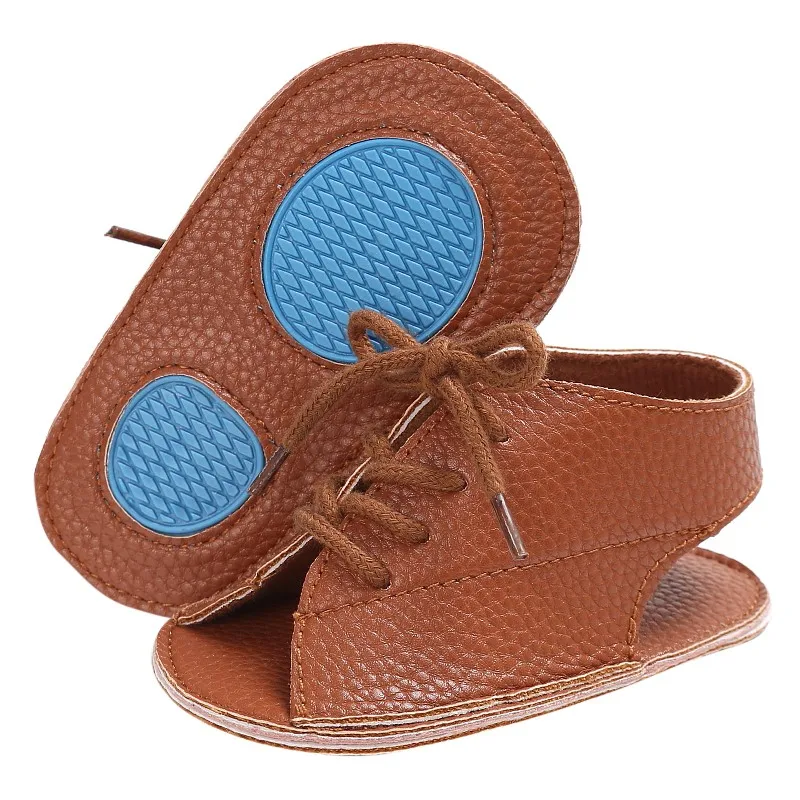 Летние сандалии для маленьких девочек брендовая пляжная обувь коричневого цвета