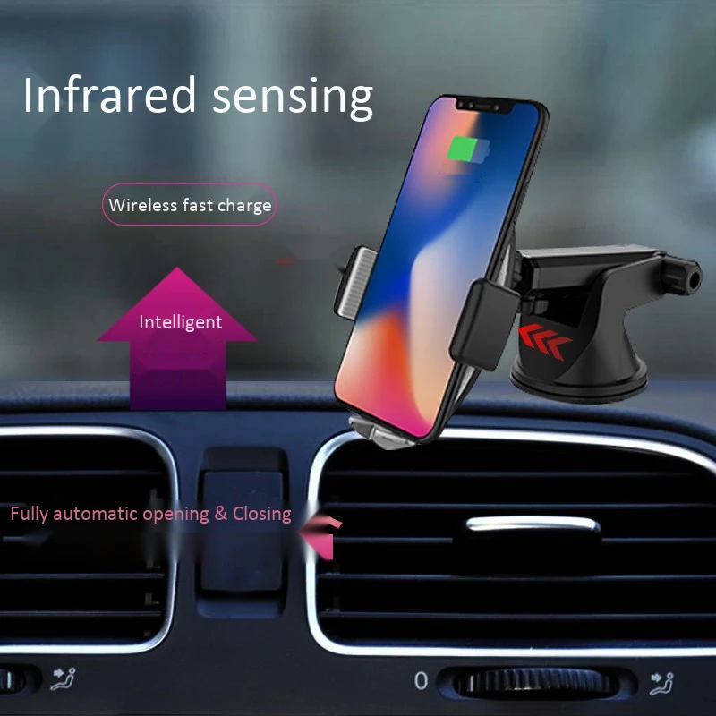 Qi Беспроводное зарядное устройство Автомобильный держатель для iPhone XS XR Samsung