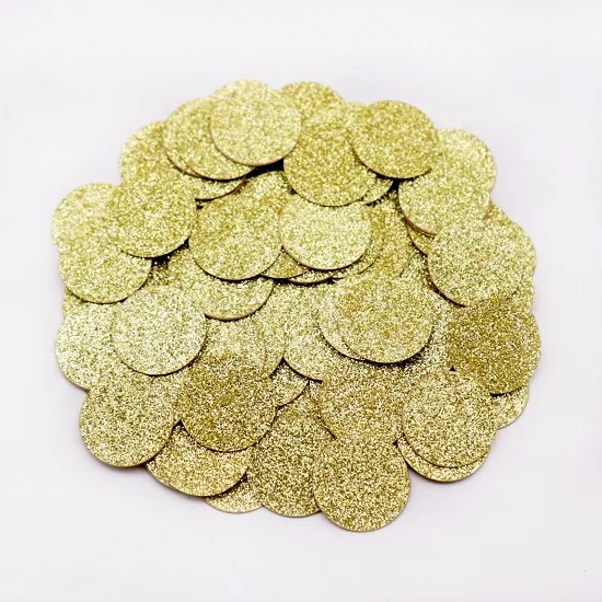 Golden Round 100 шт./упак. кольцо корона с блестками из розового золота Бумага конфетти Рождество День рождения Свадебная вечеринка Таблица разброса Декор DIY УП - Цвет: Golden Round