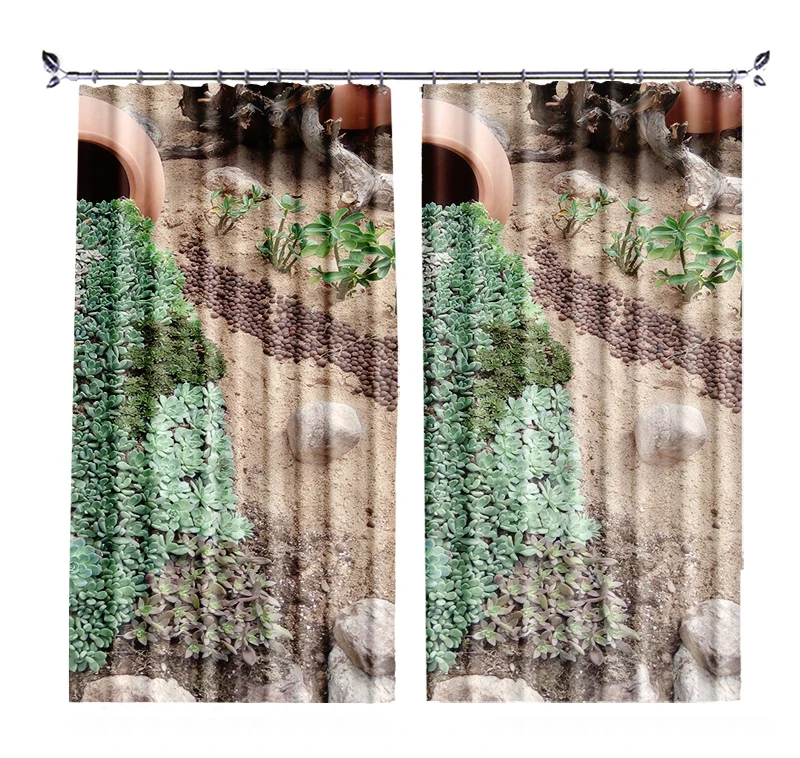 3d цифровая печать фото занавески затемненные растения шифон Пряжа