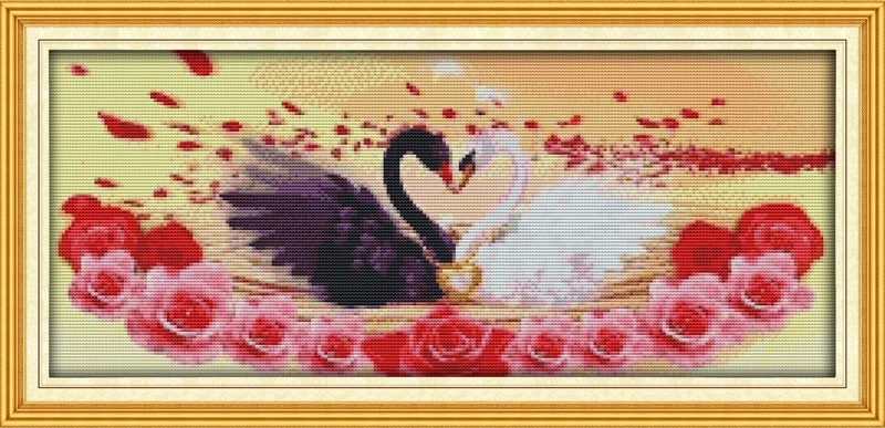 Joy Sunday Swan Couples набор для рукоделия DIY крестиком комплекты вышивки украшение дома