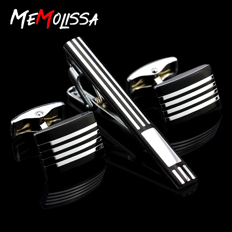 

MMS New Arrival Gemelos Tie Clip Cufflinks Set Detalles Para Boda Regalos Cufflinks High Quality Clip De Corbata