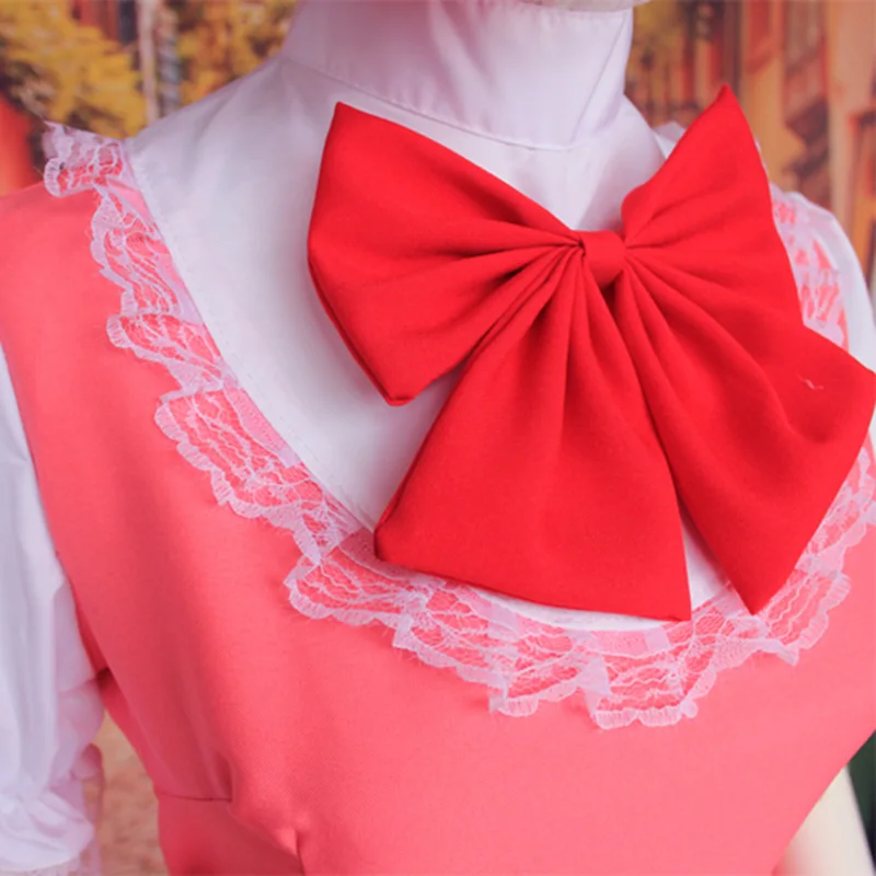 ROLECOS аниме Cardcaptor Sakura Косплей Костюм Kinomoto розовое платье с шляпой полный комплект