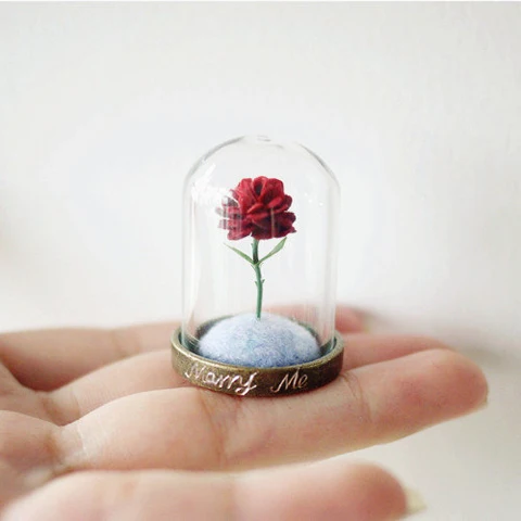 Ручной работы мини трехмерные 13 мм ткани Красочные розы миниатюрные амулеты наполнитель для стеклянные круглые украшения фурнитура