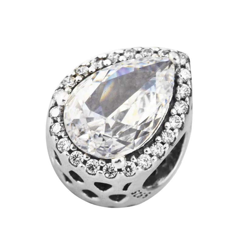 DIY подходит для бусины браслеты ЕВРОПА Женские Подвески с прозрачным кубическим