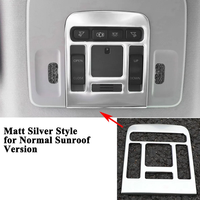 Matt Silver Style 1 шт. SEEYULE Стайлинг автомобиля Передняя потолочная лампа с ИК датчиком-выключателем крышка украшения отделка стикер аксессуары для Toyota Camry - Название цвета: Matt Silver Style