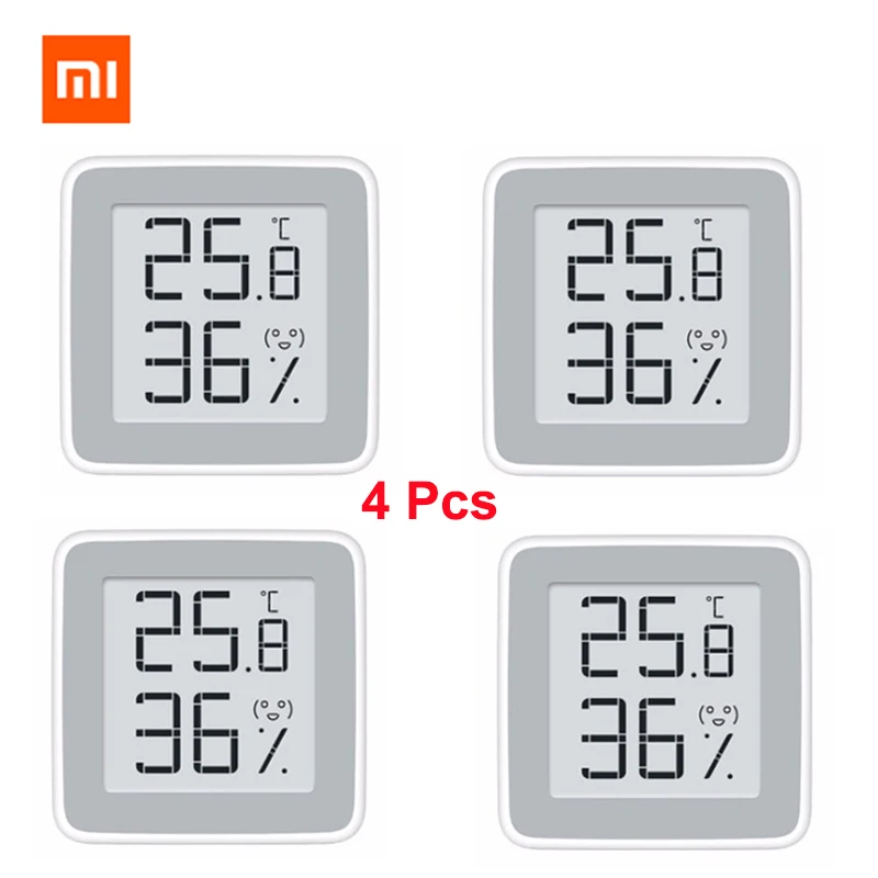 4 pcs miaomiaoce Xiao mi jia mi ao mi aoce термометр Температура Hu mi dity сенсор с ЖК-экраном цифровой E-ink электронный чернильный экран - Цвет: 4 pcs miaomiaoce