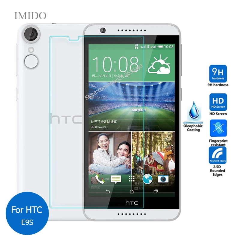 

2PCS For HTC One E9S Tempered Glass Screen Protector 9h Safety Protective Film on E9st E9sw Dual Sim E 9S E9 S