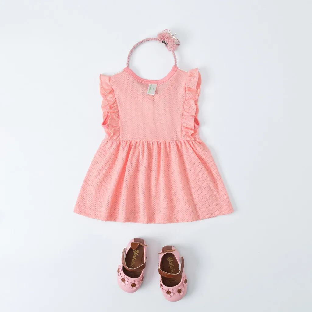 Baby Kids Girls Toddler Ruched Patchwork Tulle Lace Party Princess Dresses girls clothes Vintage Infant Newborn Dress #EW | Детская