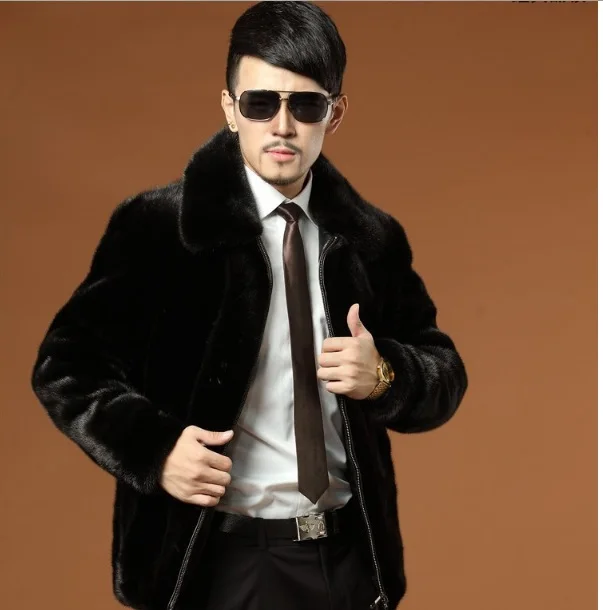 Шуба из меха норки мужские куртки искусственного для мужчин 2019 зимнее женское