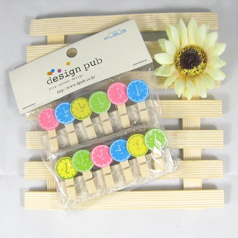 10 шт./пакет цвет медведь милый мини мультфильм Весна Дерево Зажимы аксессуары