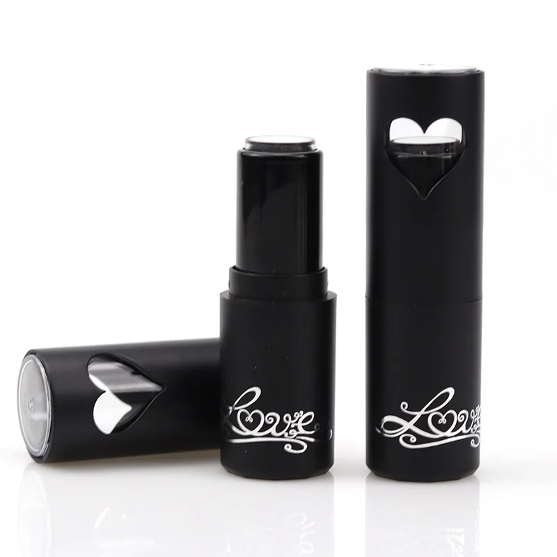 5g пустая губная помада пробки черный бальзам для губ контейнер в форме сердца
