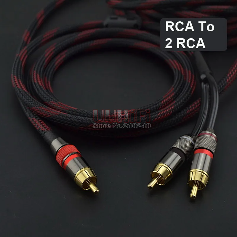 U110 Hi Fi RCA Y Кабель адаптер кабель для сабвуфера 1 в 2 аудио кабель|Кабели VGA| |