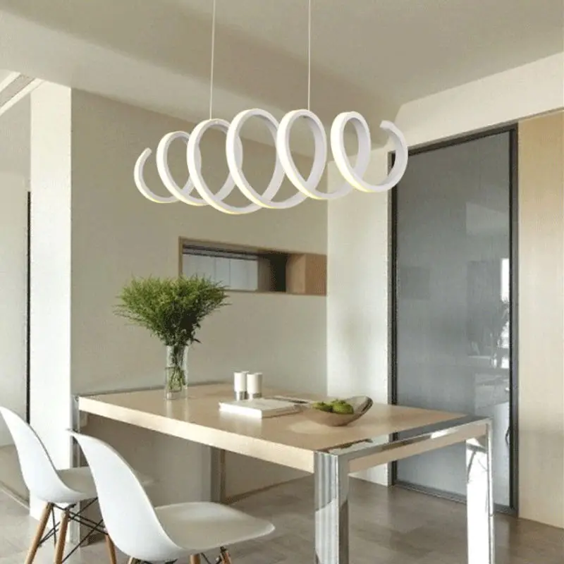 Современный светодиодный подвесной светильник для кухни столовой белый