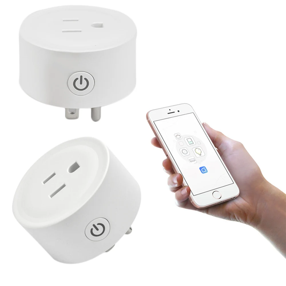 SUNYIMA Mini Wifi Power Socket US Standard Via App Phone Wireless Remote Control Socketer Alexa Intelligent Smart Timer Plug Hom |