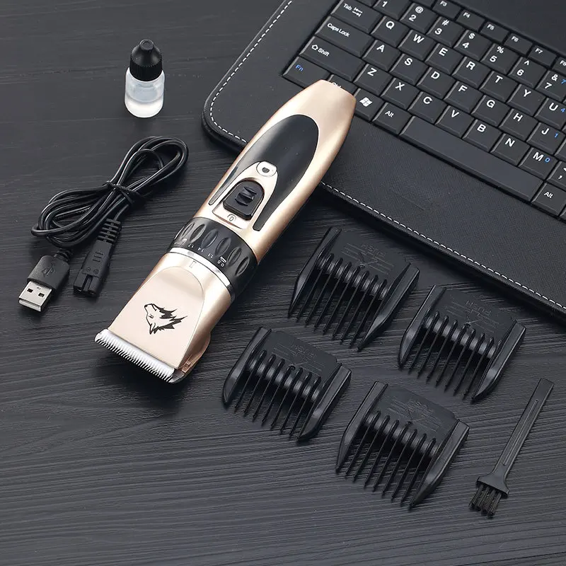 Машинка для стрижки шерсти собак и кошек профессиональный триммер с USB зарядкой