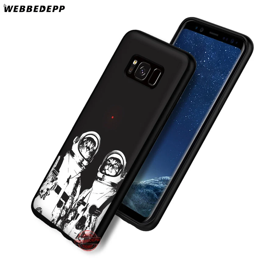 WEBBEDEPP Astronaut Space Outer Soft Case for Samsung A6 A7 A8 A9 J6 2018 S6 S7 S8 S9 S10E S20 Ultra Note 8 9 10 Lite Plus | Мобильные