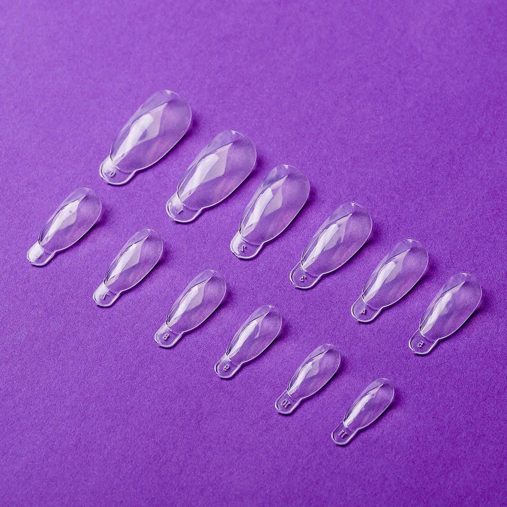 Diamond Crystal Dual Form Mold For Nail Art 120pcs/box Finger Extension Acrylic Tips UV Gel Extended Manicure Salon Set French