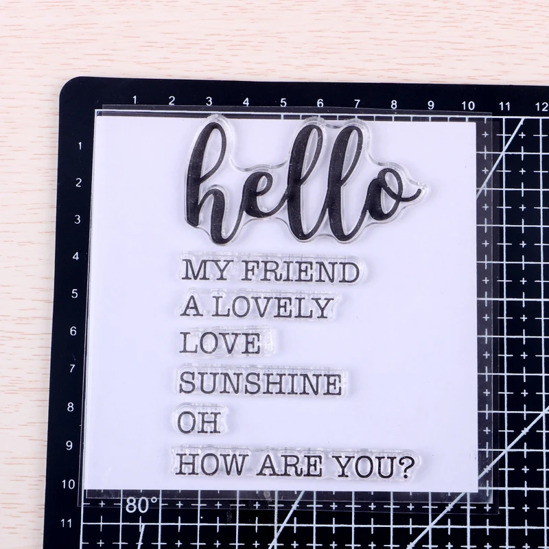 Hello/буквы прозрачный чистый силикон штамп DIY Скрапбукинг фото украшение для