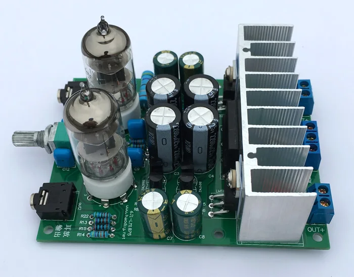 Готовый Hi-Fi 6J1 ламповый усилитель усилители для наушников LM1875T усилитель мощности 30 Вт