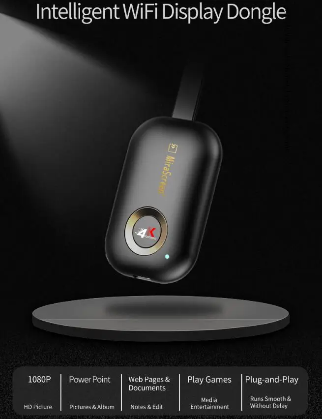 Мира Экран G9 G7 4 K 5 г 2,4 HDMI Wi-Fi беспроводной дисплей ресивер донгл Android HD ТВ палка Экран зеркального отображения Mircast обмена потоковыми мультимедийными данными(Airplay DLNA