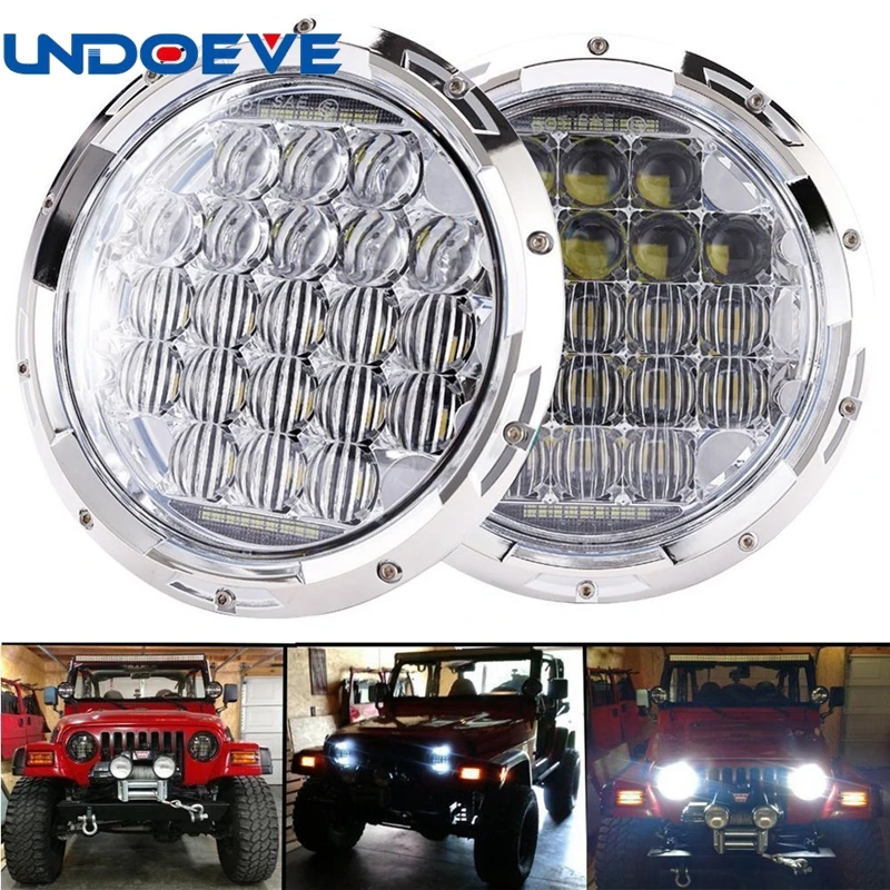 Undoeve 7 дюймовый круглый 5D 130 Вт Филип светодиодный проектор фары с DRL для Jeep Wrangler JK TJ