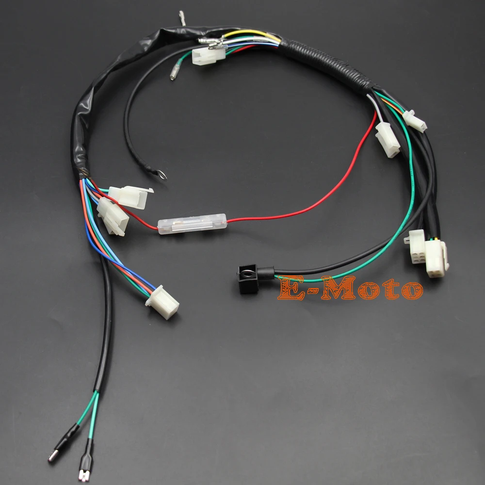 Kick Start жгут проводов двигателя ткацкий станок + легкий провод для 50 70 90 110 125cc PIT PRO