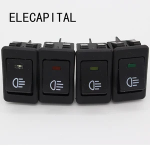 Универсальный светодиодный кулисный переключатель противотуманных светильник р для автомобиля, грузовика, лодки, приборной панели 12 В, 35 А