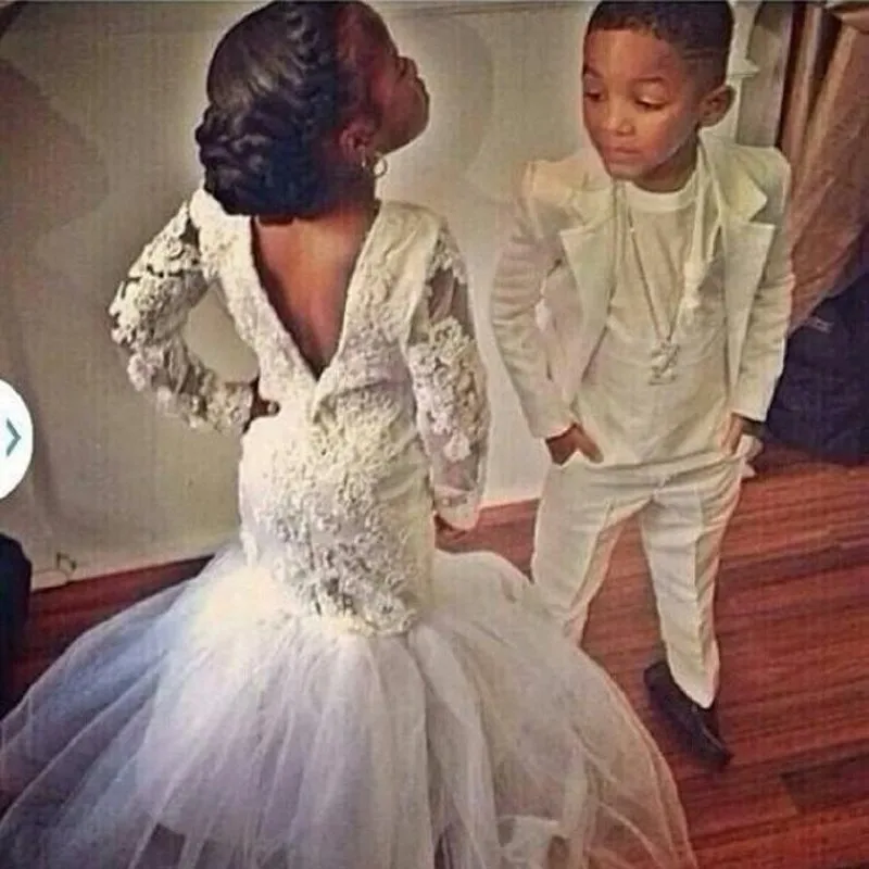 2016 модное кружевное платье русалки с цветочным узором для девочек кружевные