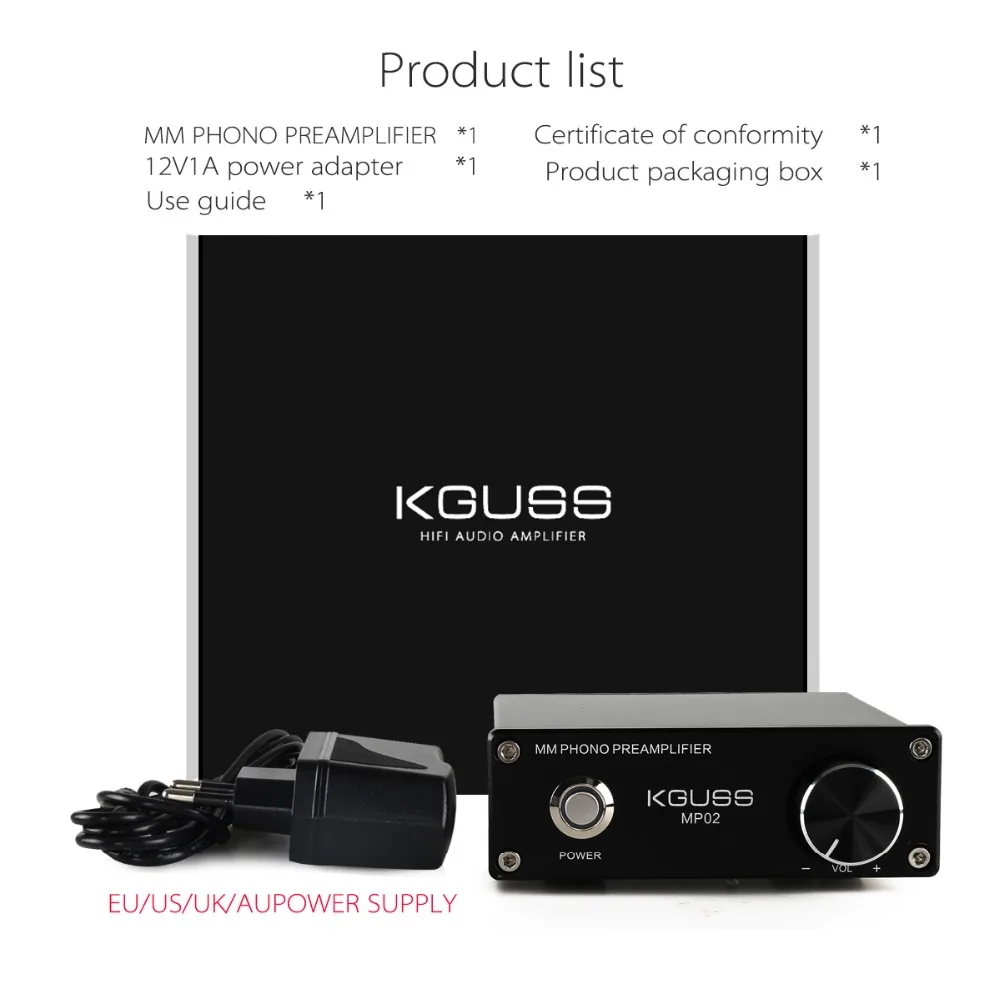 KGUSS MP02 LP виниловая запись мини мм PHONO phono усилитель аудио|Усилители мощности| |