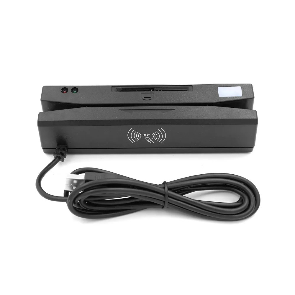 Магнитная полоса/IC & RFID MSR160 кард ридер USB полоса карты и IC Поддержка PSAM карты|card reader