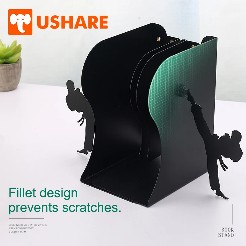 USHARE Креативный дизайн Kungfu книжные концы для полок Выдвижная металлическая