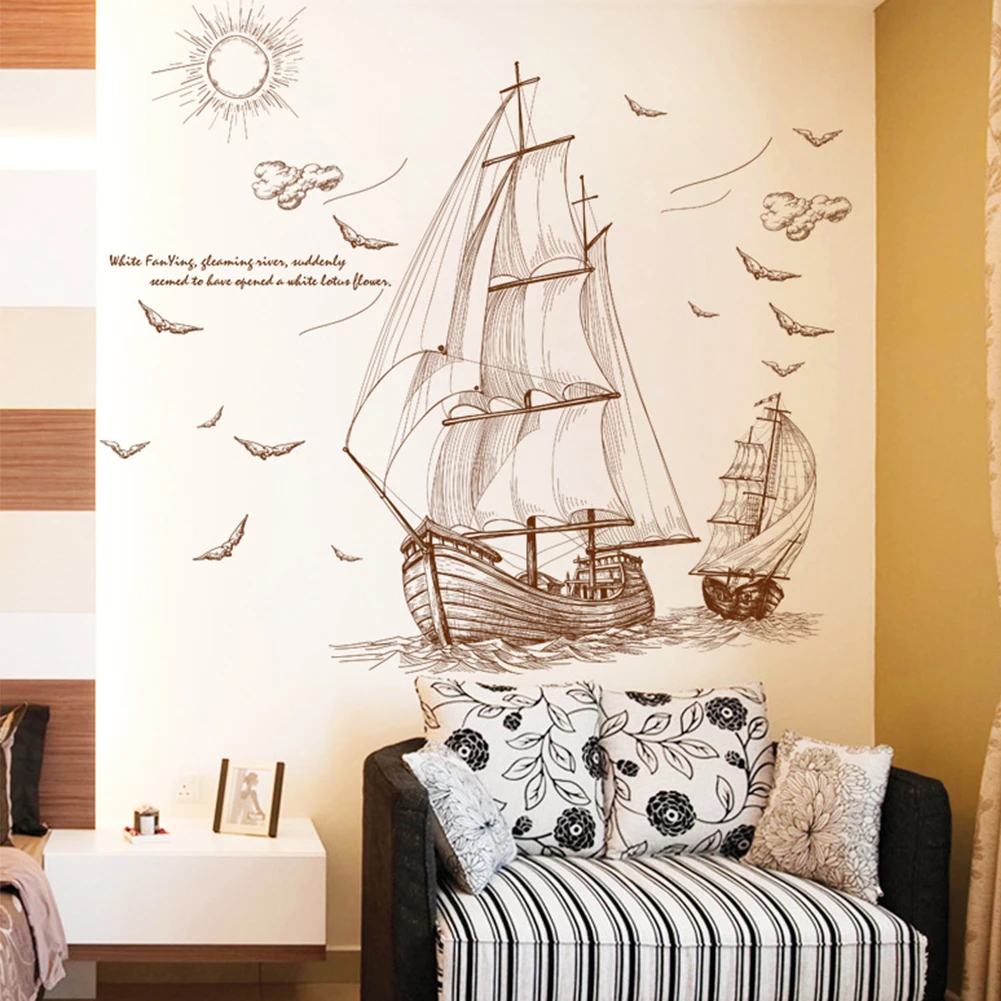 Водостойкая большая спальня художественная наклейка гостиная ПВХ самоклеющаяся