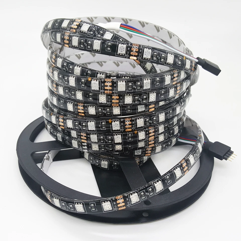 LINYEE 5050 SMD RGB Светодиодные ленты 60 светодиодный/m 5 м/лот DC 12 В Водонепроницаемый гибкий свет с 44key удаленного контроллер 12 В 5A
